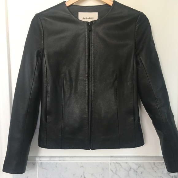 Aritzia Babaton Black Jett leather jacket S - Picture 1 of 8